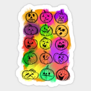 Pumpkins galore Sticker